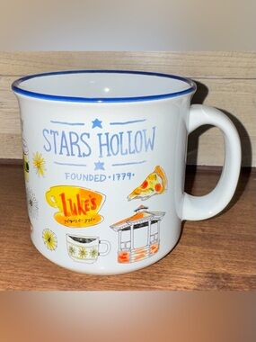 Cute 🥰 Gilmore Girls Stars Hollow Luke’s Diner Symbols Coffee Tea Mug  20oz